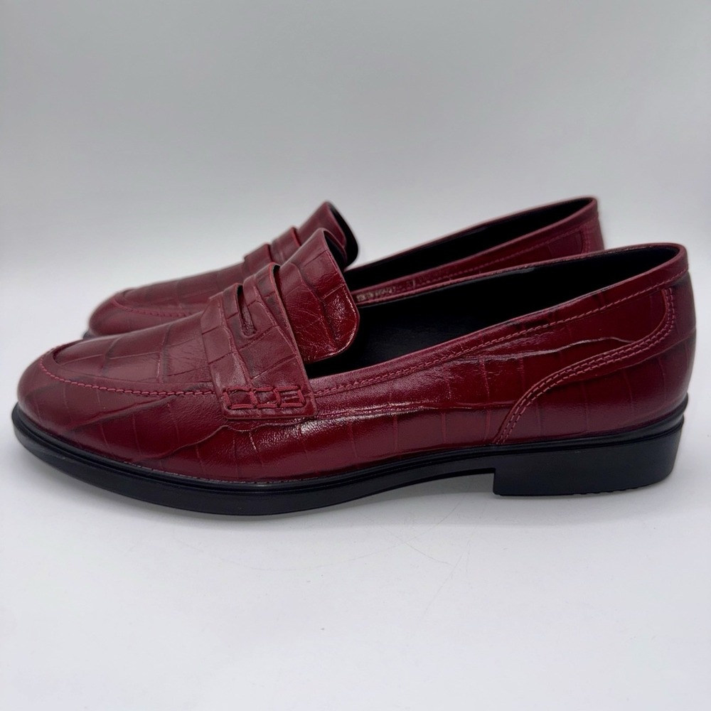 Ecco Classic 15 Penny Loafers Women's Size 8 EU 39 Brick Red Leather - Picture 10 of 16